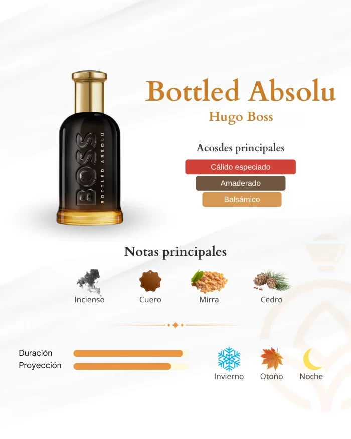 boss bottled absolu notas